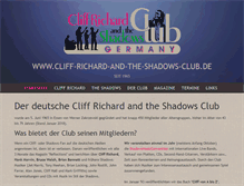 Tablet Screenshot of cliff-richard-and-the-shadows-club.de